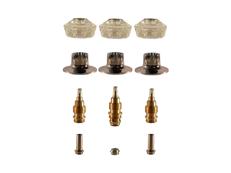 3-Valve Rebuild Kit for Pfister, Acrylic Handles with 401311 Stems