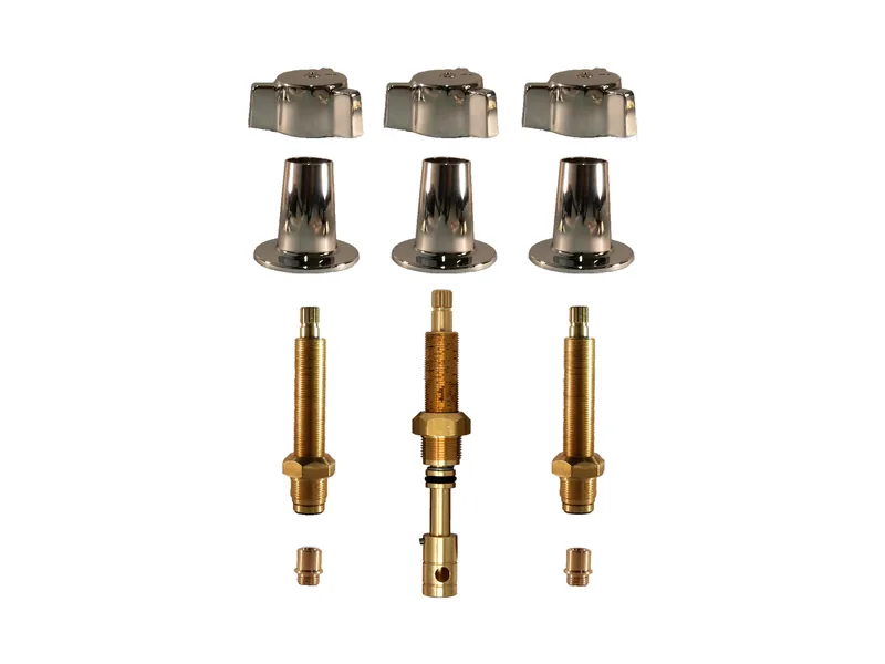 3-Valve Rebuild Kit for Royal Brass, Cross Handles with 403621 Stems