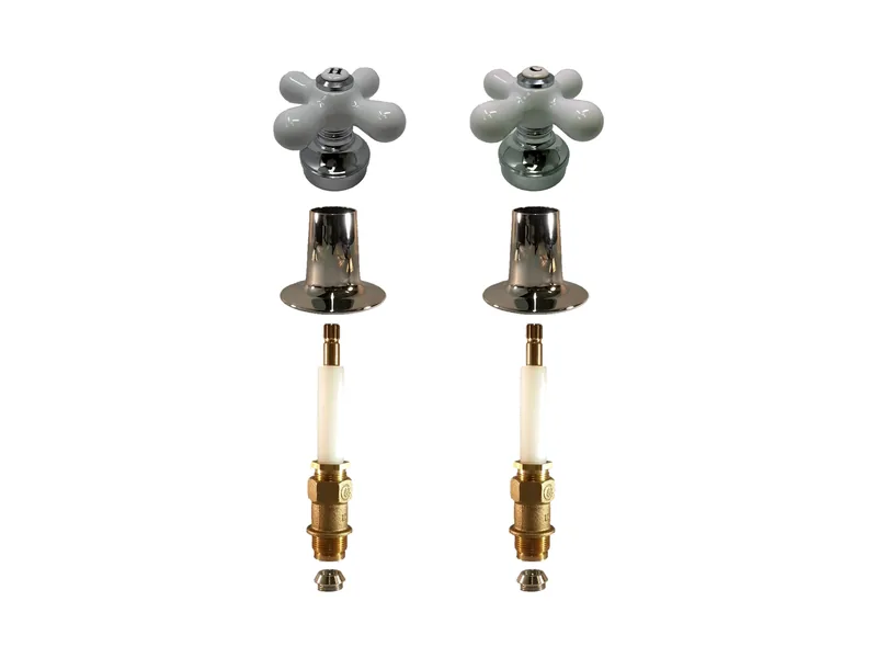 2-Valve Rebuild Kit for Pfister, Porcelain Cross Handles with 421601 Stems