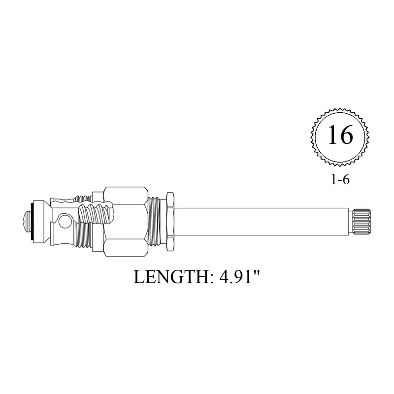 Phylrich 431951 Replacement Diverter Stem