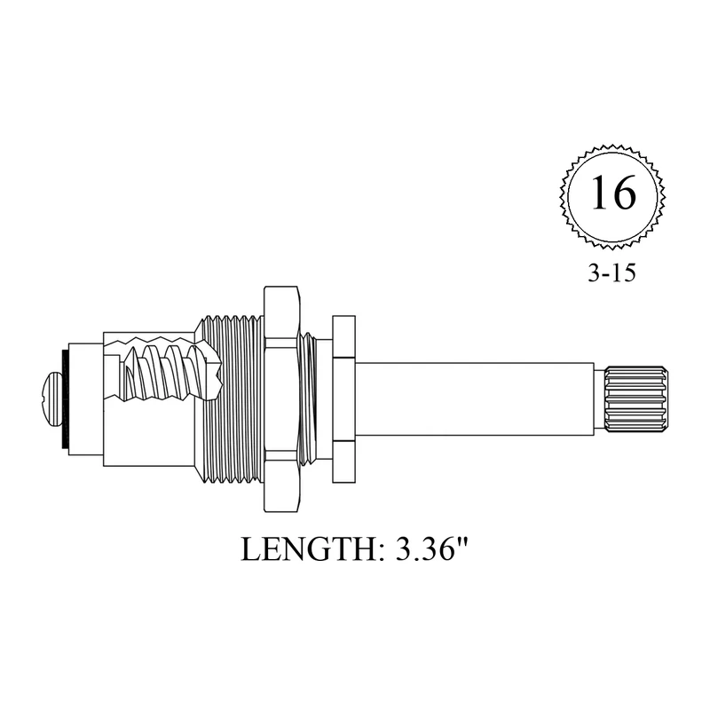 Sherle Wagner LF467111-PB Replacement Stem Unit