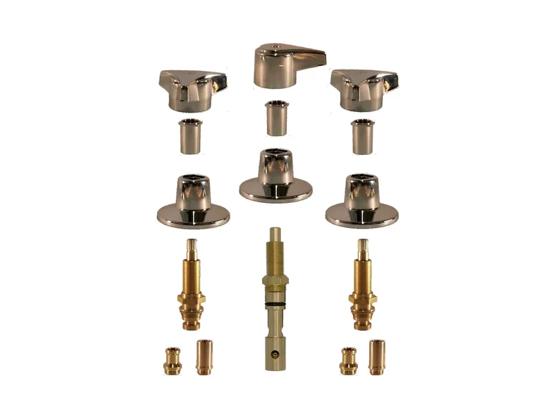3-Valve Rebuild Kit for Union Brass, Mixed Handles with 402001 Stems (UN183)