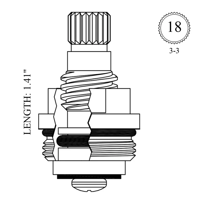 Indiana Brass LF451121 Replacement Stem Unit