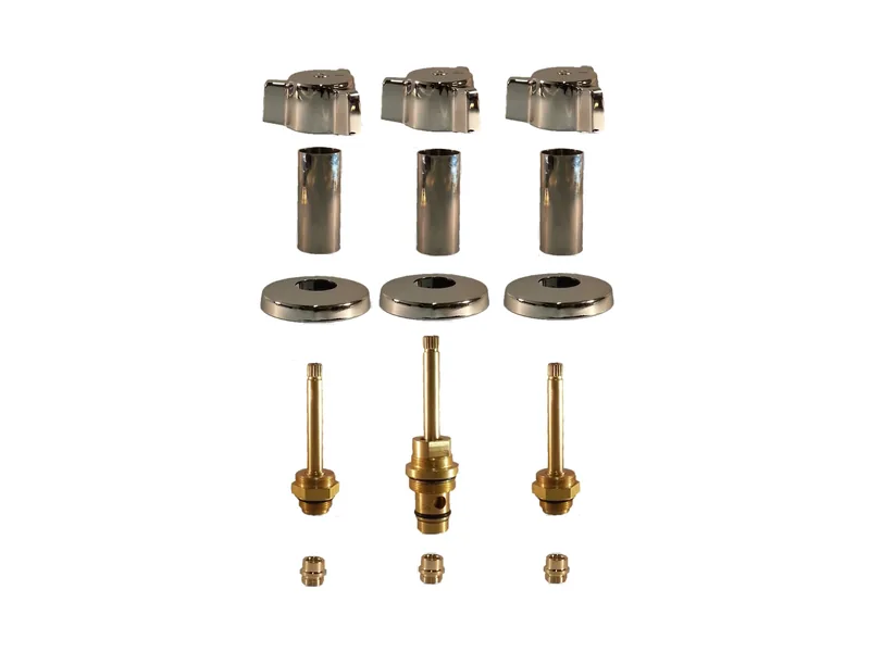 3-Valve Rebuild Kit for Indiana Brass, Cross Handles with 402901 Stems (IN103)