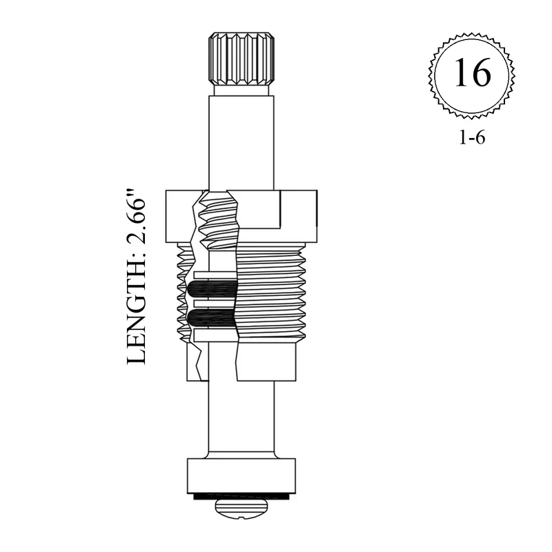 Central Brass G-458-KR Replacement Stem Unit