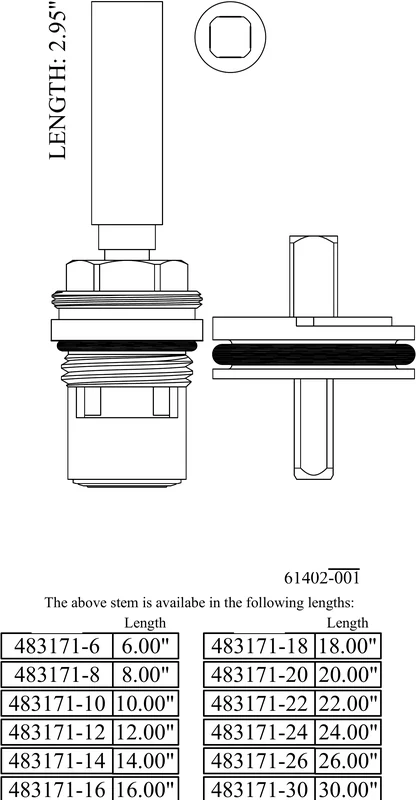 Zurn 61402-001 Replacement Ceramic Disc Unit