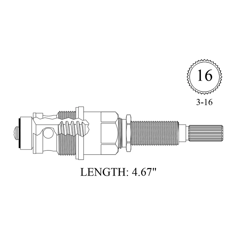 Sign of the Crab PP0102C Replacement Diverter Stem