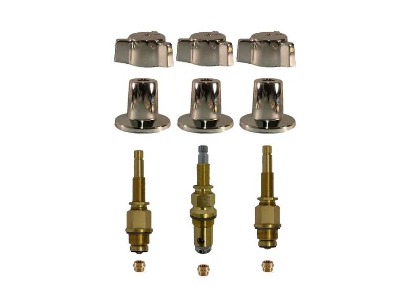 3-Valve Rebuild Kit for Central Brass, Cross Handles with 404401 Stems