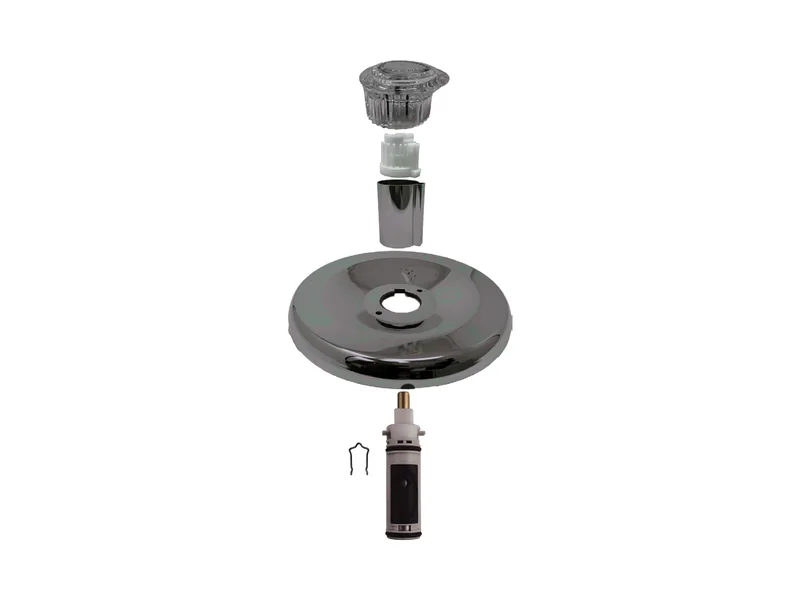 Single Valve Rebuild Kit for Moen, Acrylic Handles with MO21306 Cartridge (MO121-BN)