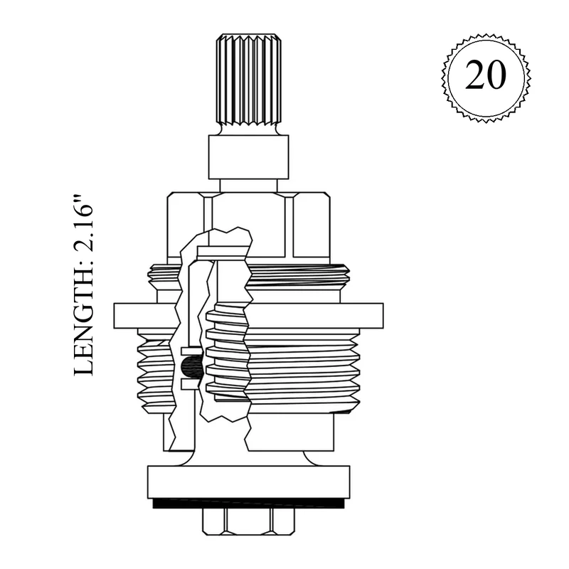Dornbracht 03.90.03.040.00.90 Replacement Non-Rising Unit