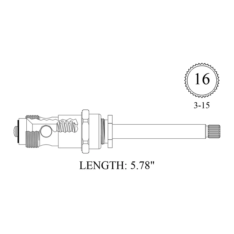 Eljer 435811 Replacement Diverter Stem