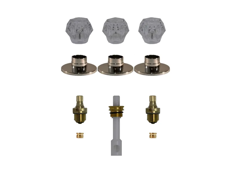 3-Valve Rebuild Kit for Streamway, Acrylic Handles with LF451161 Stems (SW123)