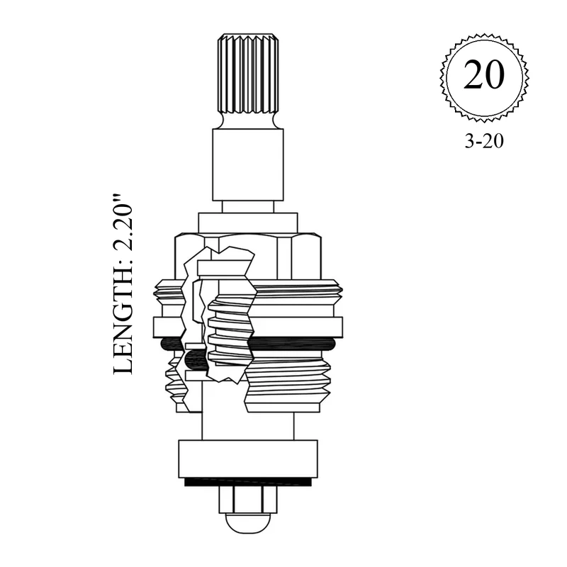 Dornbracht 0390030210090 Replacement Non-Rising Unit
