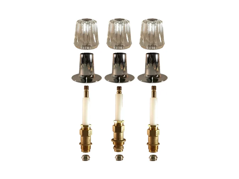 3-Valve Rebuild Kit for Pfister, Acrylic Handles with 421601 Stems