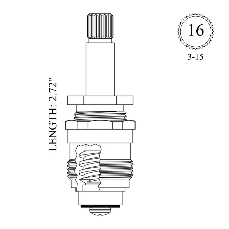 Eljer 490-8143-01 RH Replacement Stem Unit