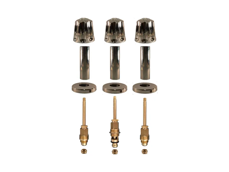 3-Valve Rebuild Kit for Gerber, Knob Handles with 413301 Stems (GE203)