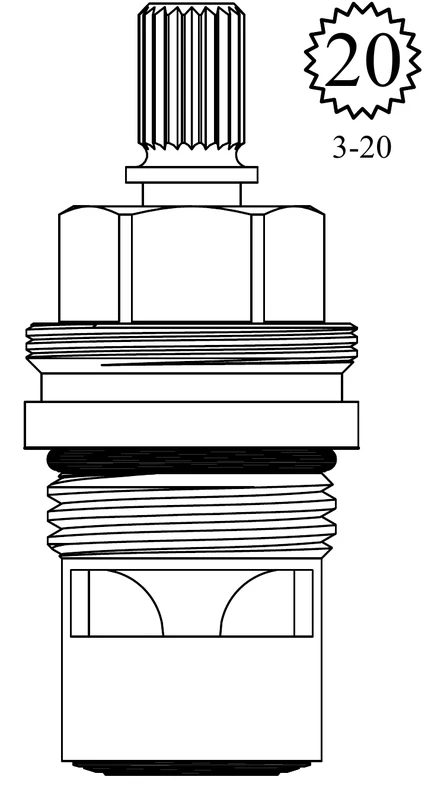 Grohe 45.885 Replacement Ceramic Disc Unit
