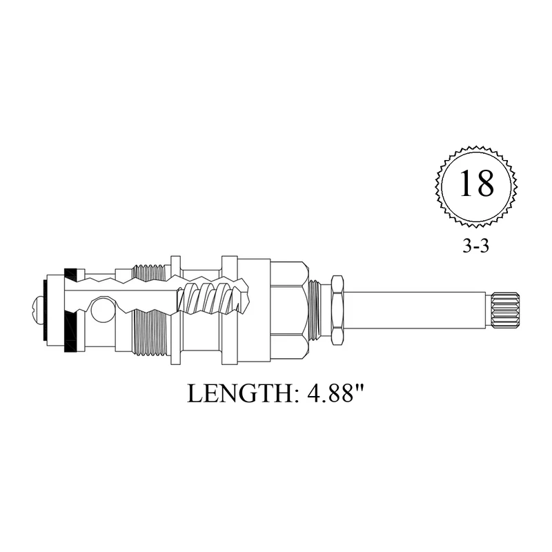 Briggs 3136 Replacement Diverter Stem