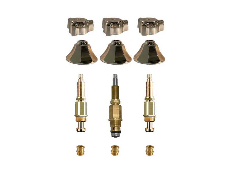 3-Valve Rebuild Kit for Briggs, Cross Handles with 411201 Stems