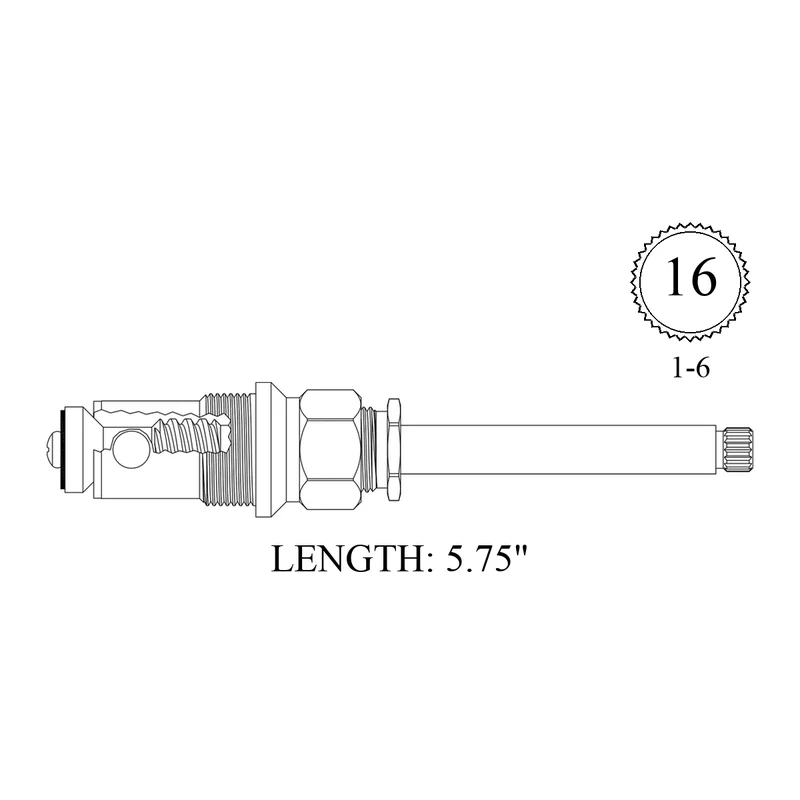 Central Brass K-2-DT Replacement Diverter Stem
