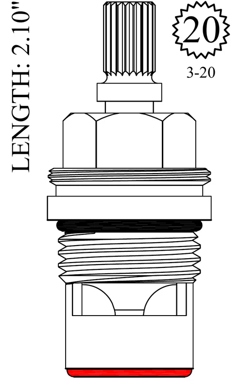 Symmons LL-124 Replacement Ceramic Disc Unit