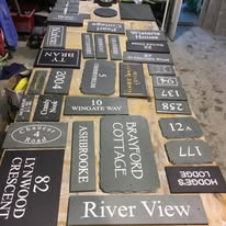 Slate house signs