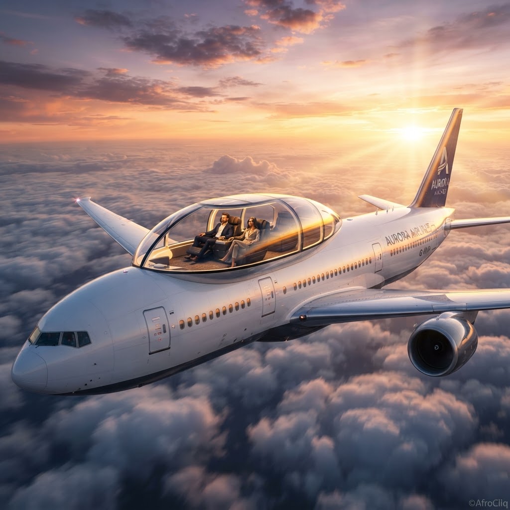 SkyDeck : des sièges luxe à 360 degrés sur le toit de l'avion