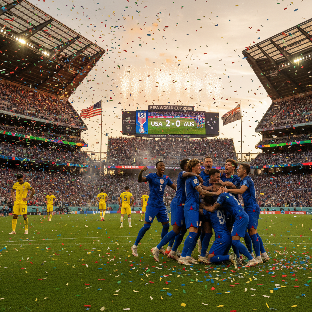 USA 2-0 Australie — Les Etats-Unis confirment leur domination au Mondial 2026