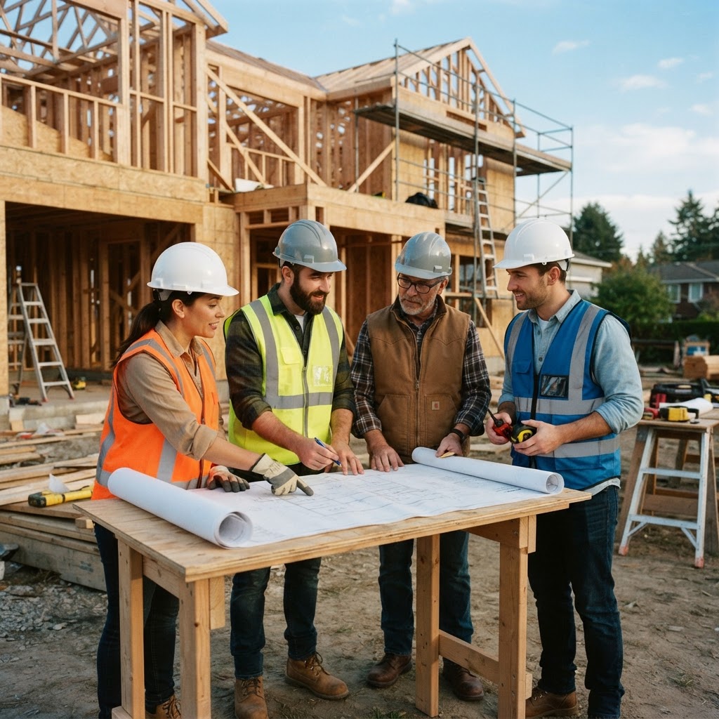 Stylized illustration representing Construction & Homebuilders
