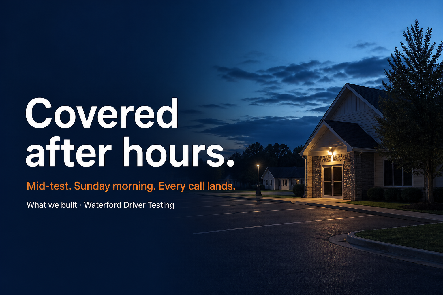 What we built · Waterford Driver Testing — slide 6