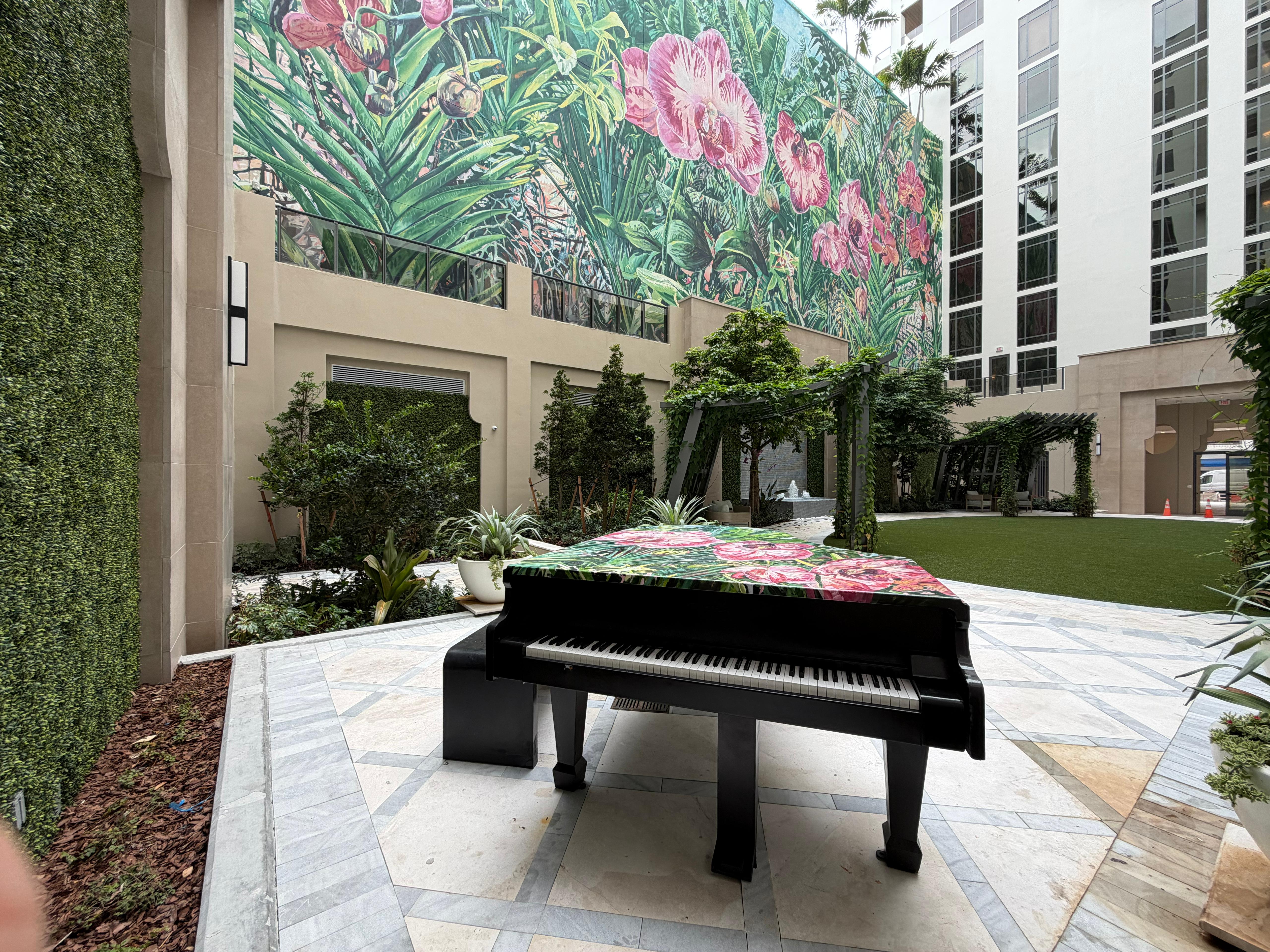 Cadenza piano at Garden Courtyard, Coral Gables, FL