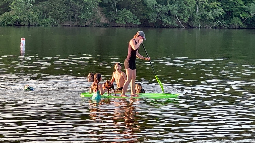 SUP with the whole crew