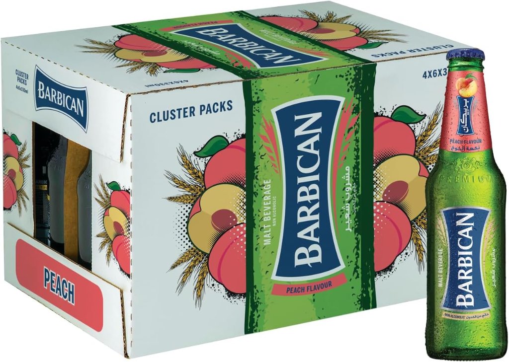 Barbican Peach Flavoured Non-Alcoholic Malt Beverage 6 Γ 325ml