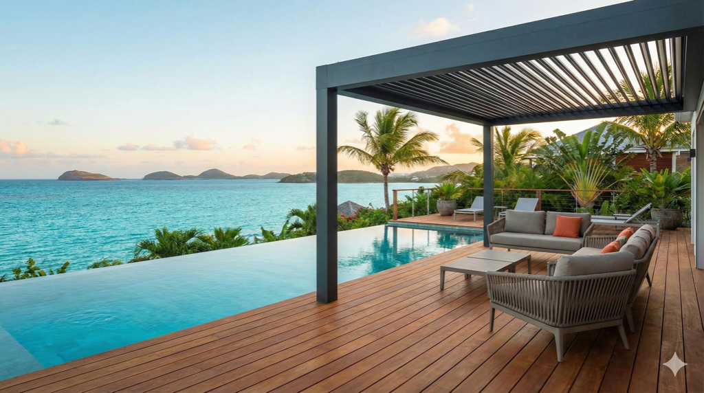 Combien coûte une terrasse aluminium en Guadeloupe ?