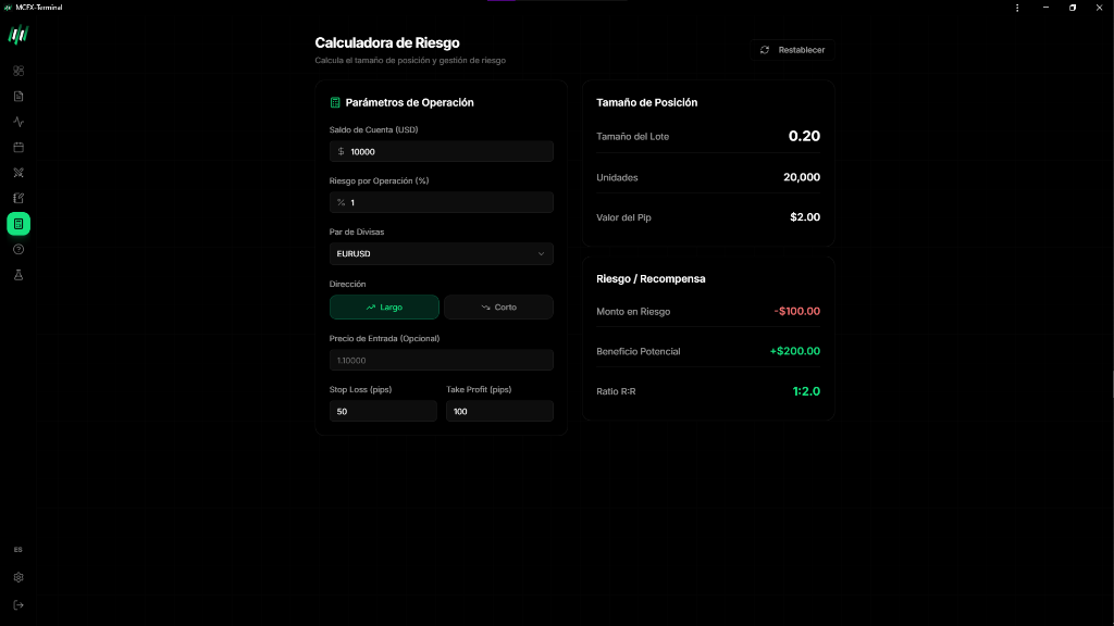 Calculadora de Riesgo