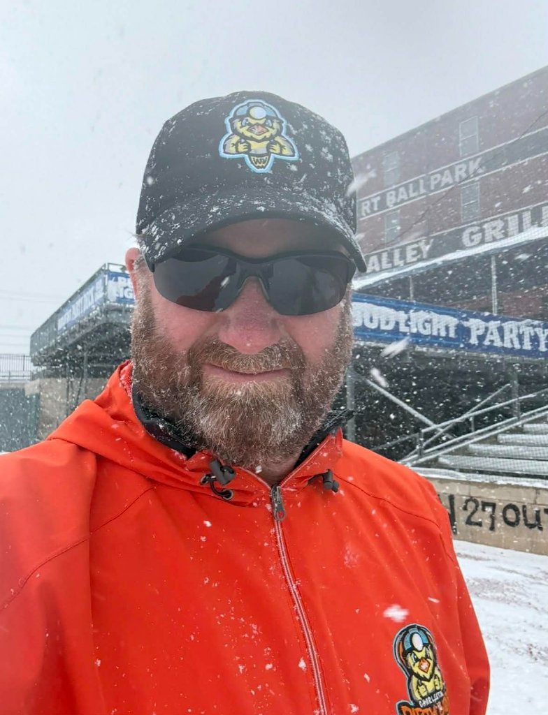 Jay Silverman at GoMart Ballpark in the snow