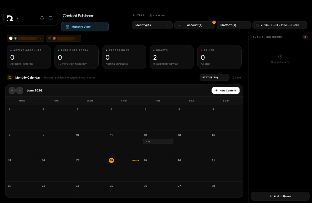 Content Publisher Dashboard