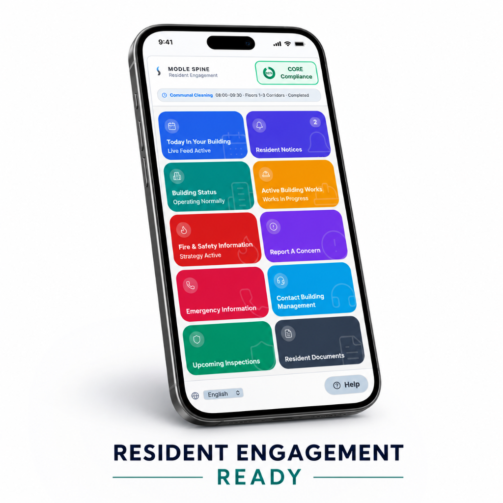 Modle Spine resident engagement mobile app