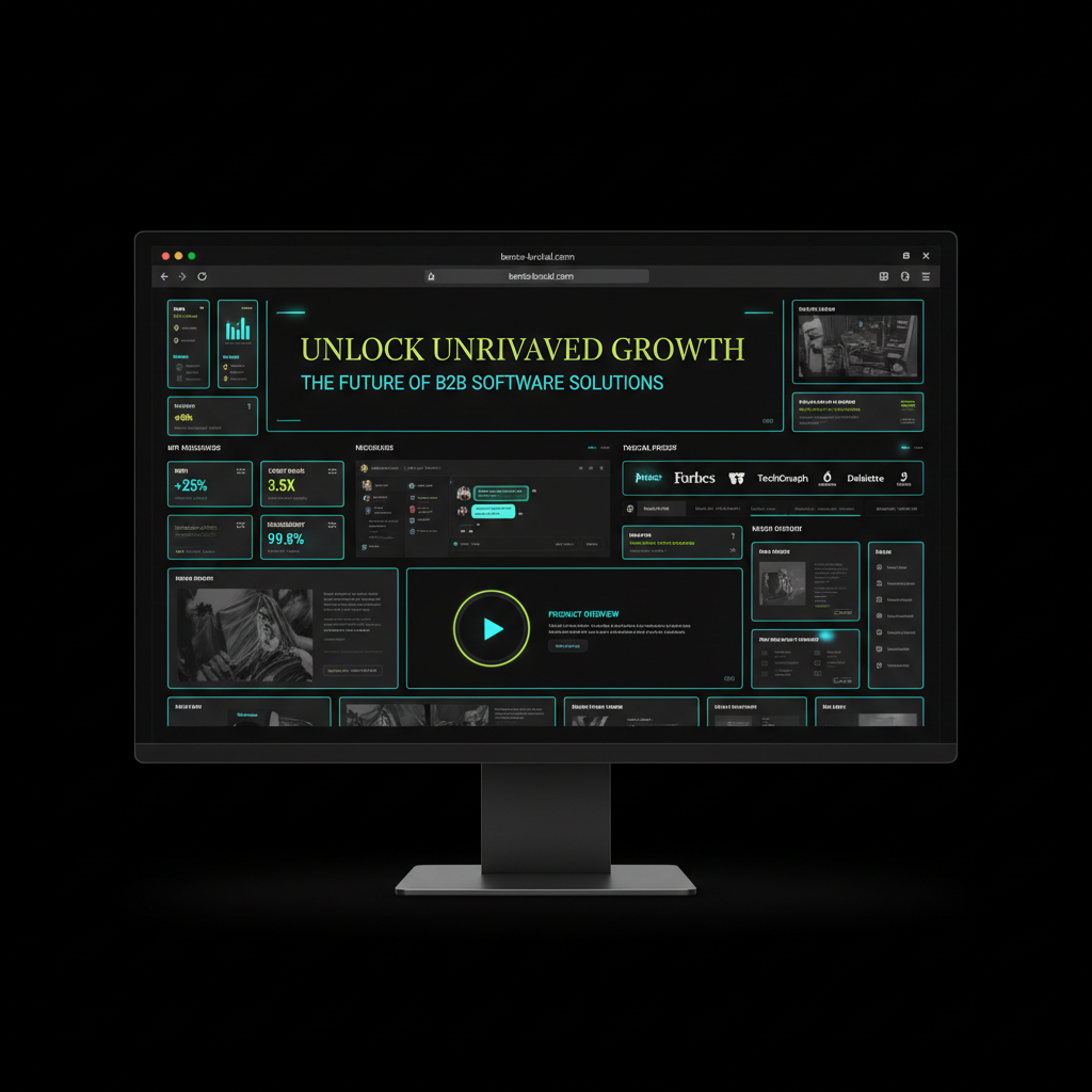 Mockup tema Bento Brutal