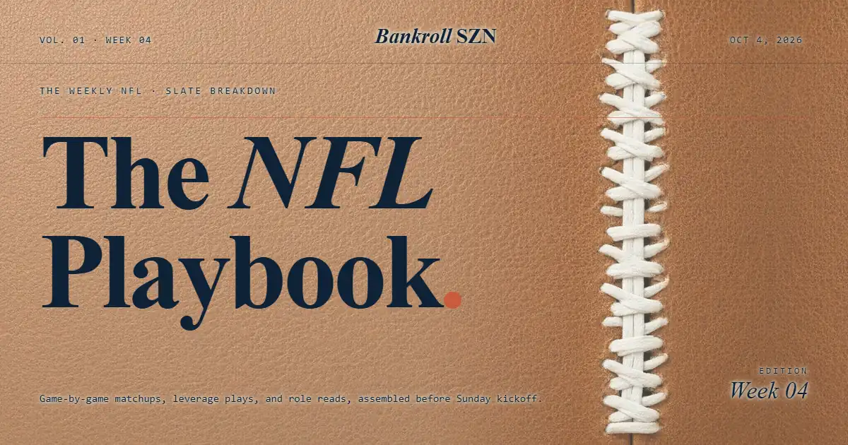 Week 4 NFL DFS Matchups: Every Game on the Main Slate