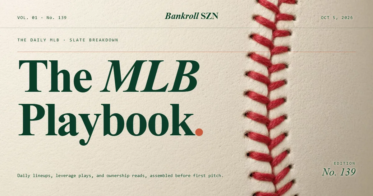 10/05/2026 MLB DFS Playbook