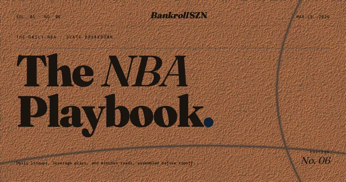 3/19/2026 DFS Playbook
