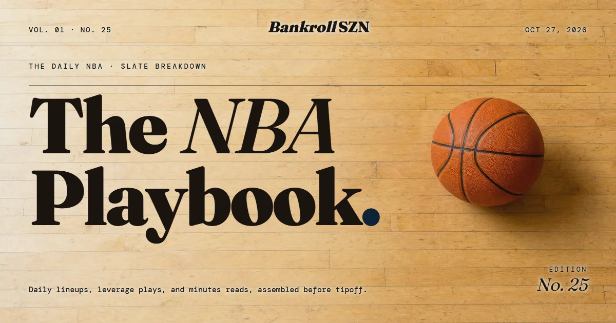 10/27/2026 NBA DFS Playbook: DraftKings and FanDuel Picks