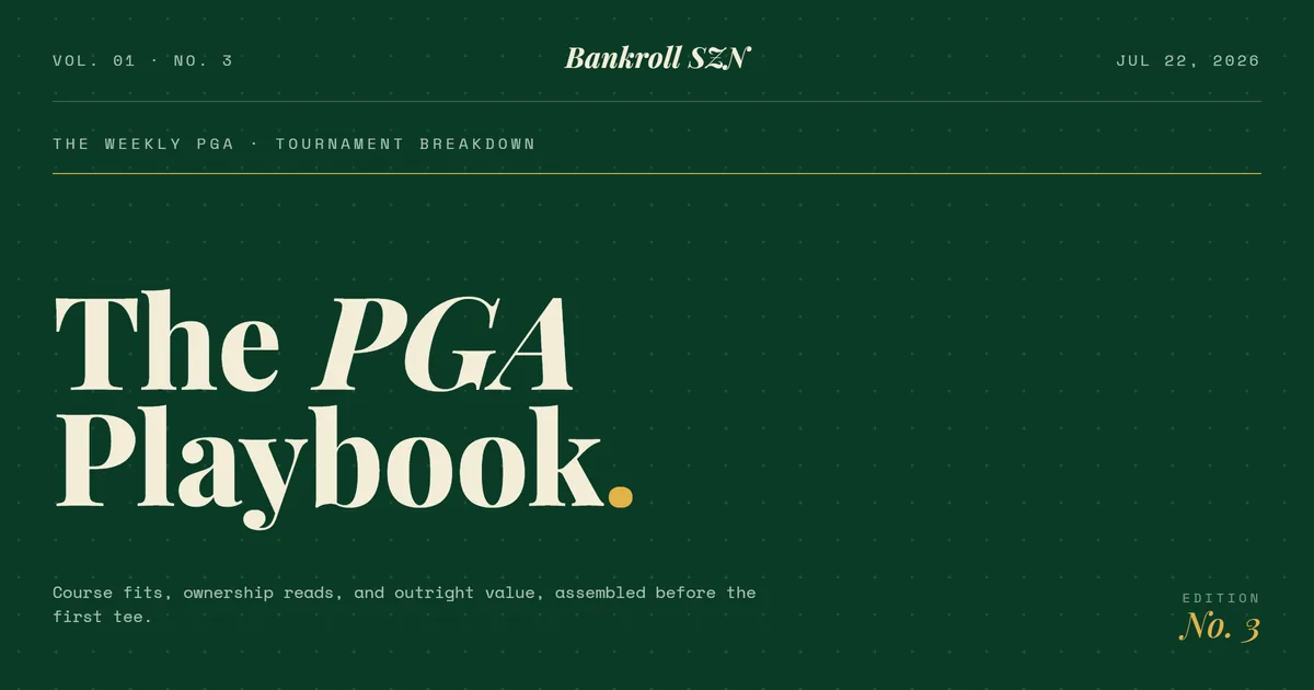 8/06/2026 PGA DFS Playbook