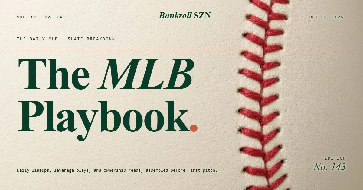 10/12/2026 MLB DFS Playbook