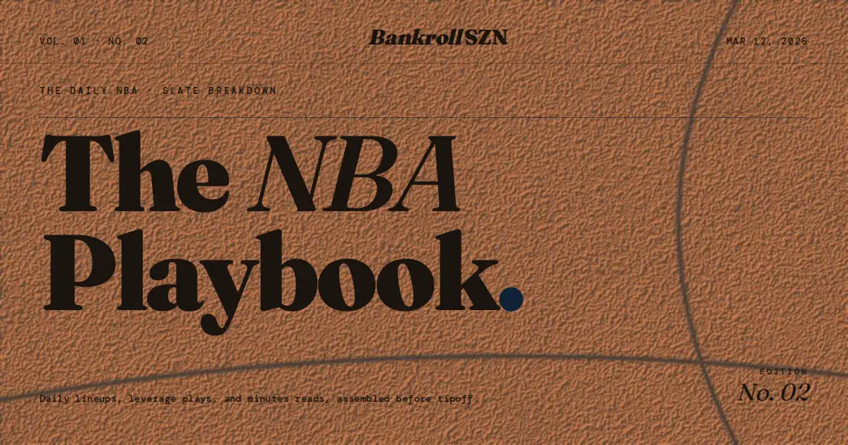 3/12/2026 NBA DFS Playbook