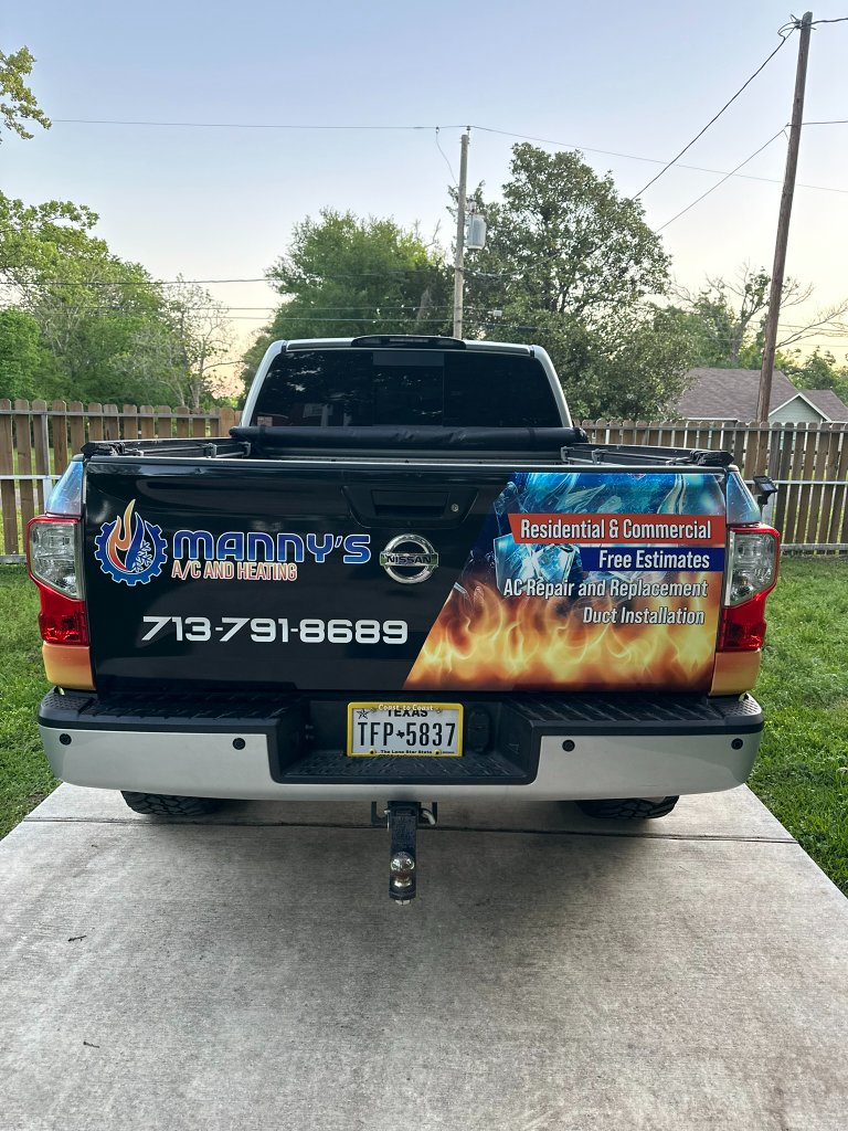 Manny's A/C and Heating Truck Wrap