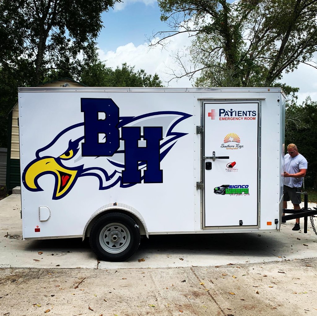 Barbers Hill Eagles Trailer Wrap