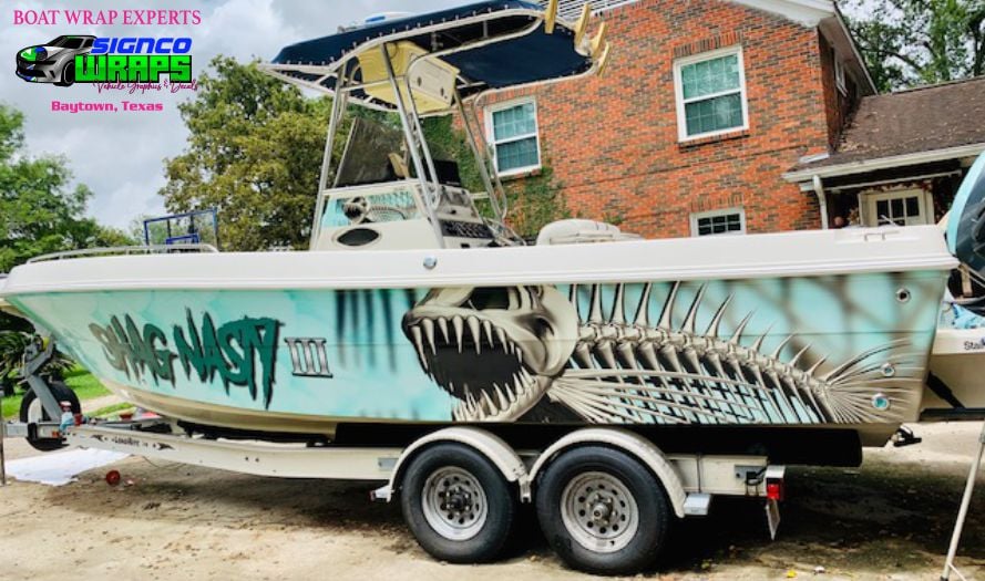 Swag Nasty III Skeleton Fish Boat Wrap