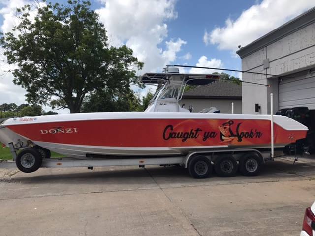 Caught Ya Hook'n Donzi Boat Wrap